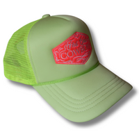 First Class Cowboys® Trucker Hat Electric Lime