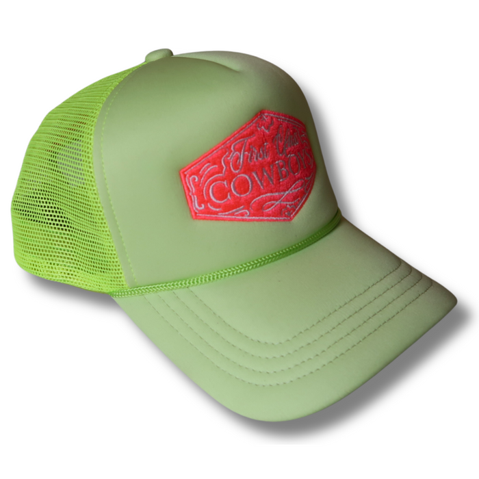 First Class Cowboys™️ Trucker Hat Electric Lime